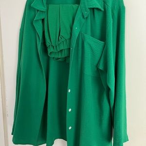 Button up / shorts set